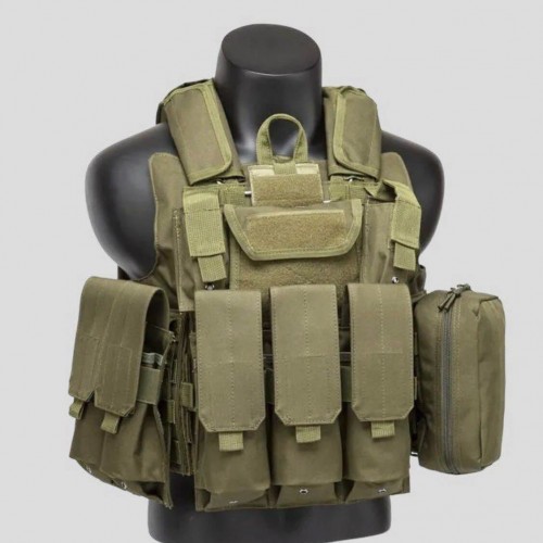 Тактический разгрузочный жилет «5 / пять карманов» с подсумками Tactical Molle Plate Carrier для съемных бронепластин в Энгельсе