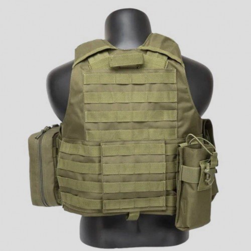 Тактический разгрузочный жилет «5 / пять карманов» с подсумками Tactical Molle Plate Carrier для съемных бронепластин в Энгельсе