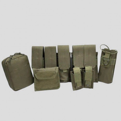 Тактический разгрузочный жилет «5 / пять карманов» с подсумками Tactical Molle Plate Carrier для съемных бронепластин в Энгельсе
