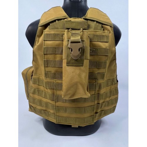 Тактический разгрузочный жилет «5 / пять карманов» с подсумками Tactical Molle Plate Carrier для съемных бронепластин в Энгельсе